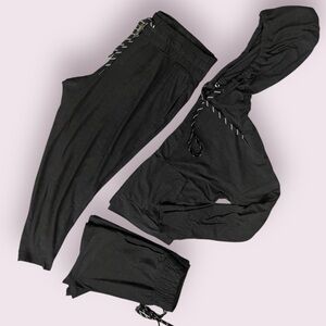 Loungewear FLX charcoal 3-Piece Set – Joggers, Hoodie, & Shorts – Size L